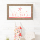 Koraalstaartschar Beach Burlap Vrijgezellenfeest Spandoek (Insitu)