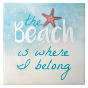 Koraalstaartvis met strand is waar ik deel tegeltje