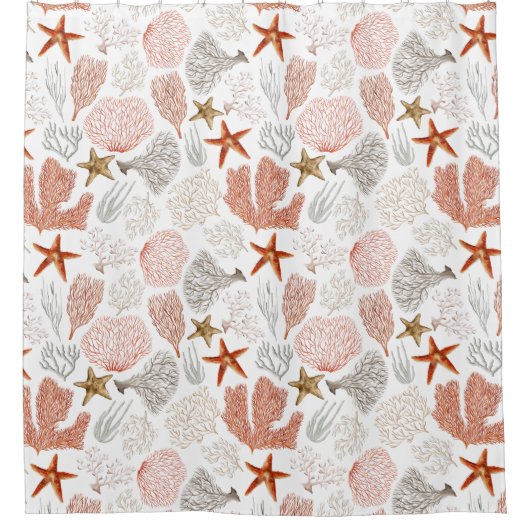 Koraalstaartvis onder het Zee Douchegordijn (Voorkant)