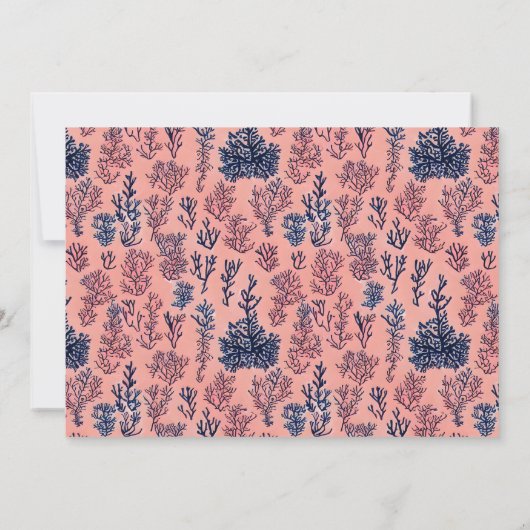 Koraalstrand Algemene Doel Feest Kaart (Achterkant)