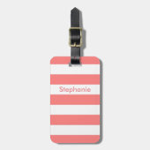 Koraalstreep Bagagelabel (Voorkant verticaal)