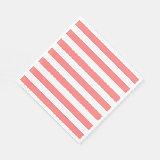 Koraalstreep Servetten (Hoek)