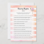 Koraalstriped Flamingo Nursery Rhymes Shower Kaart (Voorkant)