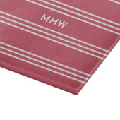 Koraalstrips, aangepaste monogram snijplaten snijplank (Hoek)