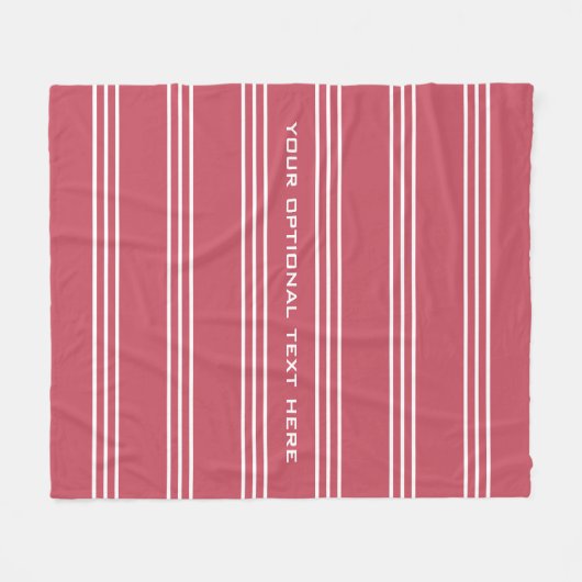 Koraalstrips aangepaste tekstdekens fleece deken (Voorkant (Horizontaal))