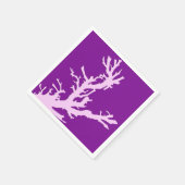 Koraaltak - amethyst en orchidee servetten (Hoek)