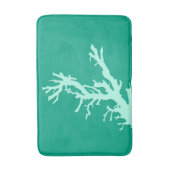 Koraaltak - blauwgroen en zeeluin badmat (Voorkant Verticaal)