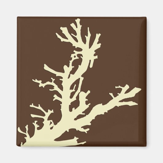 Koraaltak - cacaobruin en beige magneet (Voorkant)