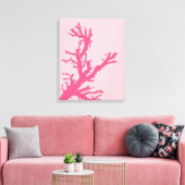 Koraaltak, koraalroze canvas afdruk (Insitu (Woonkamer))