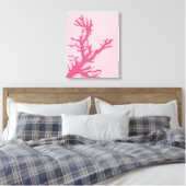 Koraaltak, koraalroze canvas afdruk (Insitu (Slaapkamer))