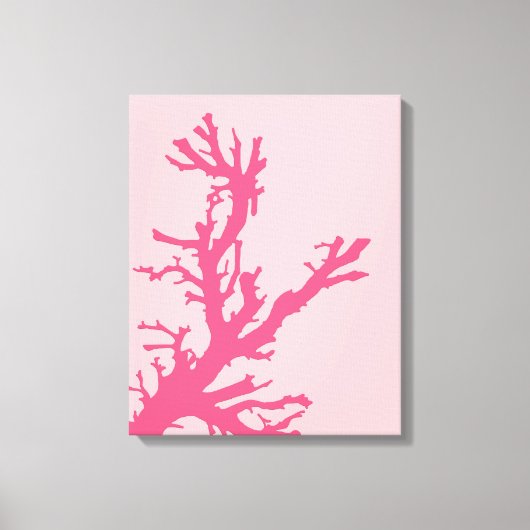 Koraaltak, koraalroze canvas afdruk (Voorkant)