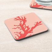 Koraaltak - schoppen van koraal sinaasappel onderzetter (Linkerzijde)