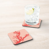 Koraaltak - schoppen van koraal sinaasappel onderzetter (Rechterzijde)