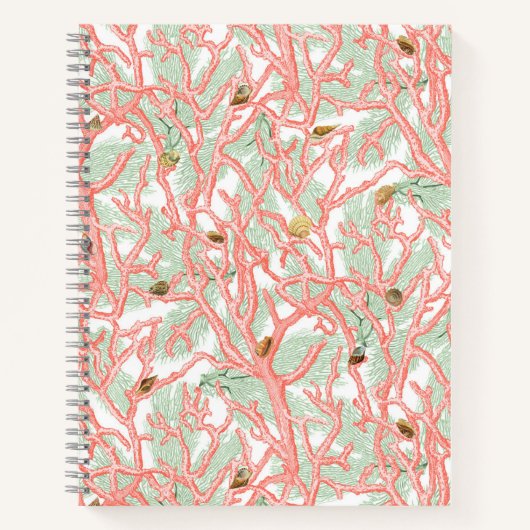 Koraaltak Seashells Kustkust Notitieboek (Voorkant)