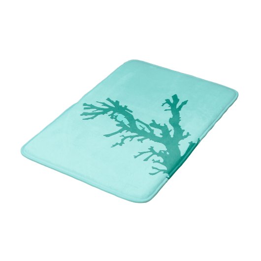 Koraaltak - turquoise en aqua badmat (Gekanteld)