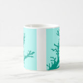 Koraaltak - turquoise en aqua koffiemok (Center)