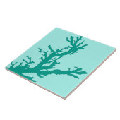 Koraaltak - turquoise en aqua tegeltje (Zijkant)