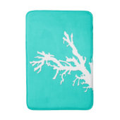 Koraaltak - wit op turquoise badmat (Voorkant Verticaal)