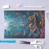 Koraaltorens, tropisch paradijs, onderwaterdromen tissuepapier (Craft)