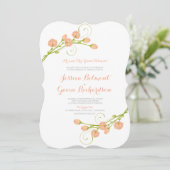 Koraaltuin Rozen - bruiloft uitnodiging (Staand voorkant)