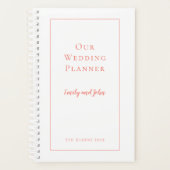  Koraaltypografie en Border Wedding Planner (Voorkant)