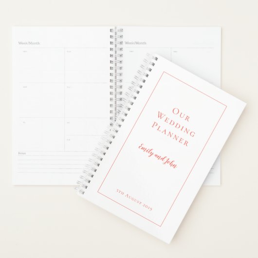  Koraaltypografie en Border Wedding Planner (Display)