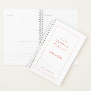  koraaltypografie en grensbruiloft planner