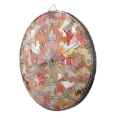 Koraalverf Splatter Dartbord (Voorkant Rechts)