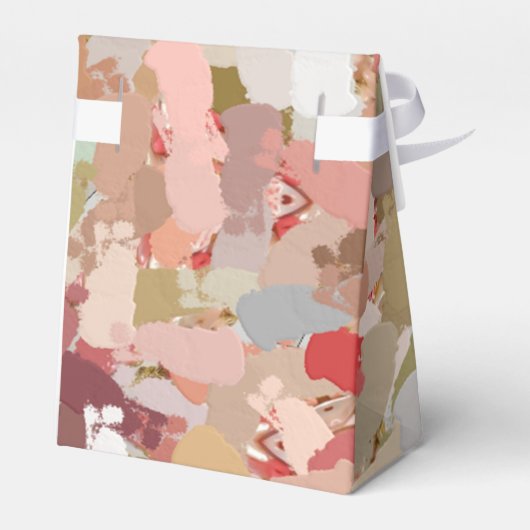 Koraalverf Splatter-draagtas Bedankdoosjes (Achterkant)