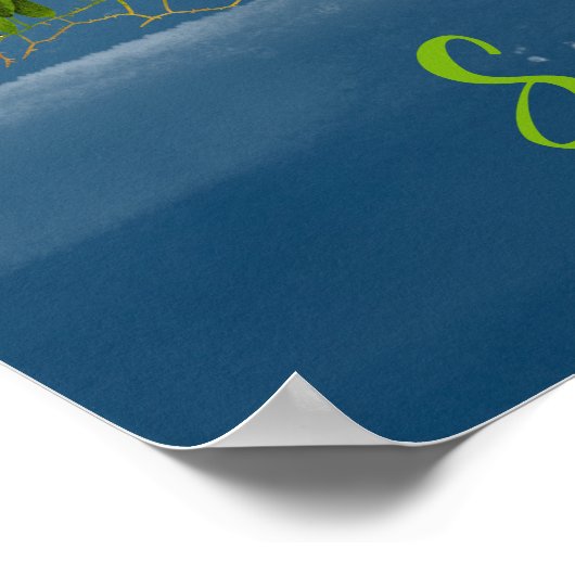 Koraalvis, blauwe zee poster (Hoek)