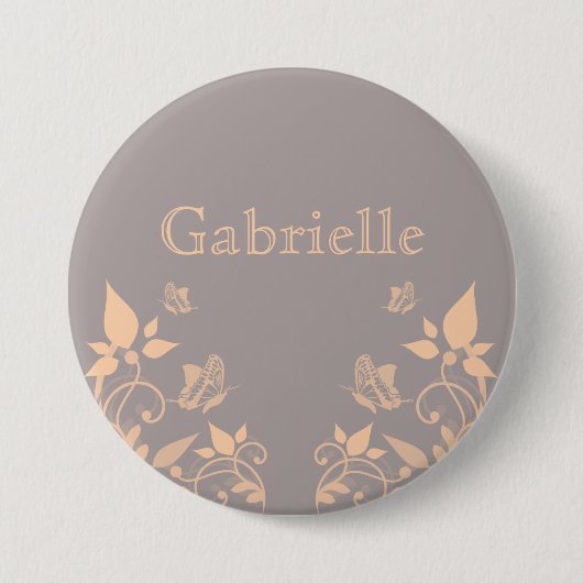 Koraalvlinder Floral Button (Voorkant)