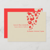 Koraalvlinder opslaan datum kaart (Voorkant / Achterkant)