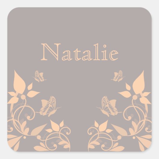 Koraalvlinderbloemige Stickers (Voorkant)