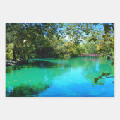 Koraalwater van het meer van hoge kwaliteit Triad  Inpakpapier Vel (Voorkant)