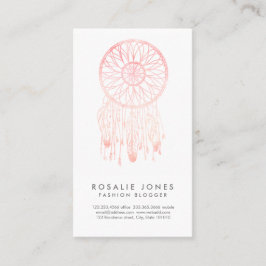 KoraalWaterverf Dream Catcher Whimsical Visitekaartje