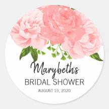 KoraalWaterverf Floral Vrijgezellenfeest Sticker