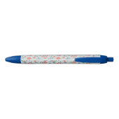 Koraalweide Bloemmotief Blauwe Inkt Pen (Achterkant)