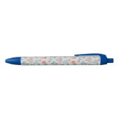 Koraalweide Bloemmotief Blauwe Inkt Pen (Bovenkant)