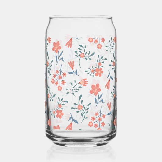 Koraalweide Bloemmotief Blikvorm Glas (Voorkant)