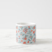 Koraalweide Bloemmotief Espresso Kop (Voorkant)