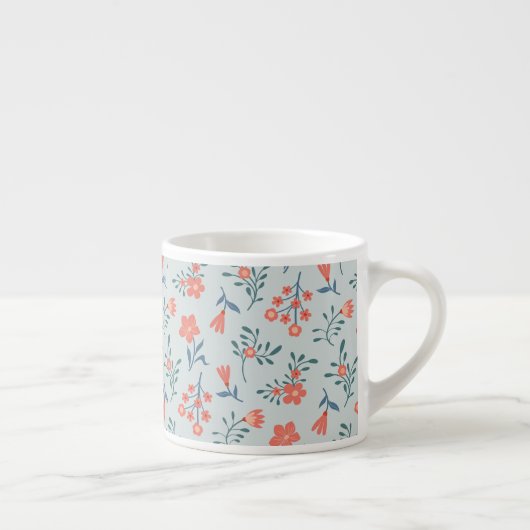 Koraalweide Bloemmotief Espresso Kop (Rechts)