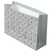 Koraalweide Bloemmotief Groot Cadeauzakje (Voorkant Gekanteld)