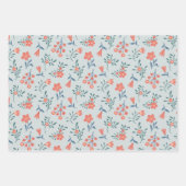 Koraalweide Bloemmotief Inpakpapier Vel (Voorkant 2)