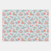 Koraalweide Bloemmotief Inpakpapier Vel (Voorkant)