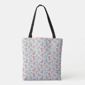 Koraalweide Bloemmotief Tote Bag (Achterkant)
