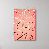 Koraalwit en zwart canvas afdruk (Voorkant)