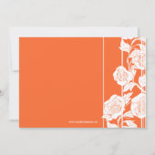 Koraalwitte florale graduatie kaart (Achterkant)