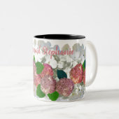 Koraalzalm Floral Bridesmaid Name Coffee Mok (Voorkant rechts)