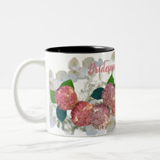 Koraalzalm Floral Bridesmaid Name Coffee Mok (Links)