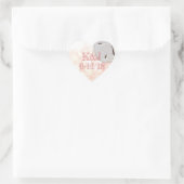 Koraalzanddollaire zeepaardjes hart sticker (Tas)